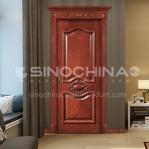 B American red oak log door interior soundproof bedroom door toilet door price includes Roman column 32